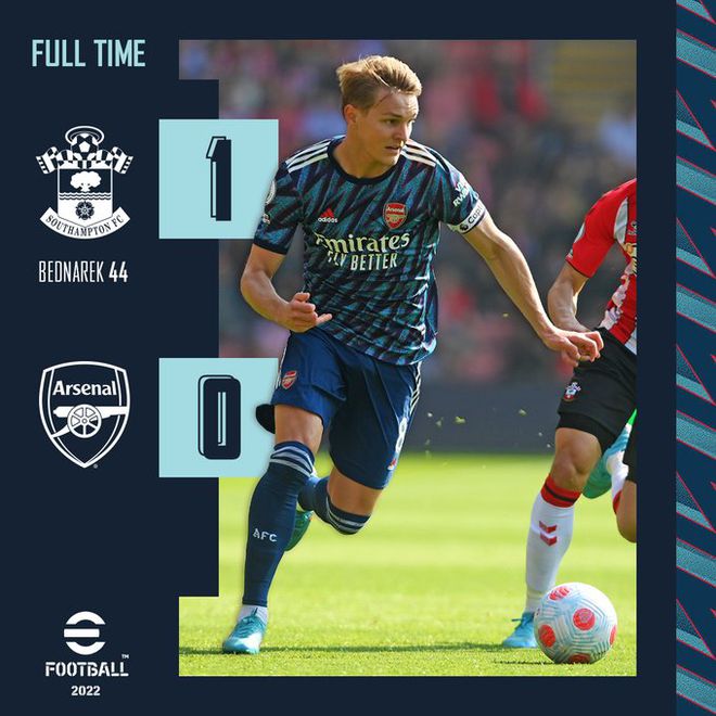 英超-阿森纳0-1南安普敦惨遭3连败!  萨卡S罗失良机